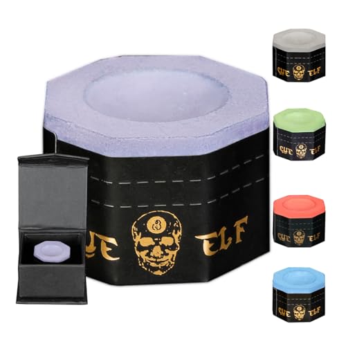 CUEELF Pool Chalk Premium Pool Cue Chalk Billiard Pool Stick Chalk Billiards Chalk-Blue,Green,Pink,Purple or Grey - color: Octagon-Purple