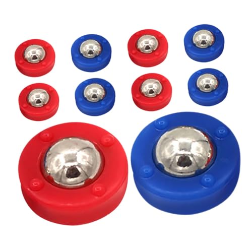 BESPORTBLE 10Pcs Mini Shuffleboard Pucks for Indoor Tabletop Curling Fun Family Bonding Hand Eye Coordination Game for Parent Interaction