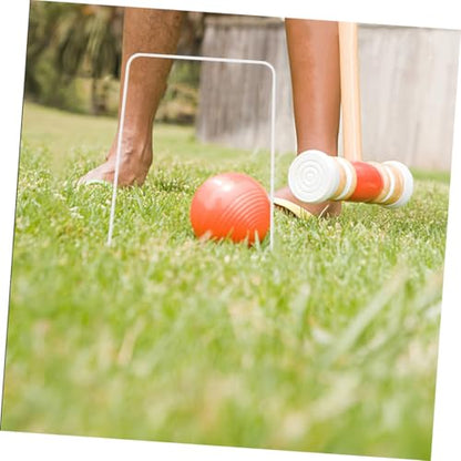 Standard Croquet Wickets Set Wire Football Goal Set Metal Hoops for Boys and Girls Adults