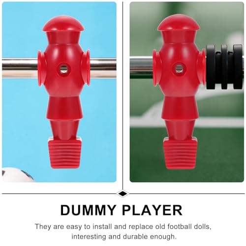 HANABASS 4pcs Red Foosball Player Dolls Resin Soccer Game Replacement Table Football Supplies for