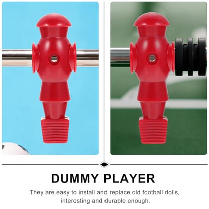 HANABASS 4pcs Red Foosball Player Dolls Resin Soccer Game Replacement Table Football Supplies for