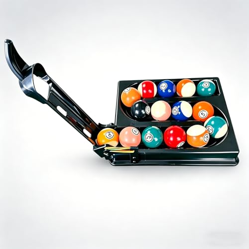 Upgraded Billiard Training Device, Semi-Automatic Ball Release Rack for Pool, Snooker & Chinese 8-Ball, Fixed-Point Practice Aid for Stroke and Aiming Training（Balls not Included, Non-3D）