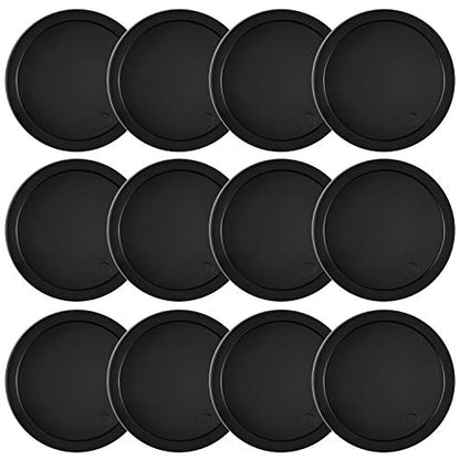Coopay 12 Pieces Home Air Hockey Pucks 2.5 Inch Heavy Replacement Pucks for Game Tables Equipment Accessories, 12 Grams - color: Black
