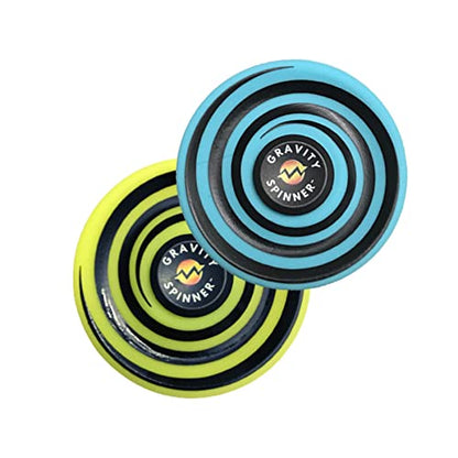 Gravity Disc Fidget Spinners – Red & Glow Fidget Spinner Set to Take Anywhere You Go – Pocket Fidget Gadget to Play Indoor & Outdoor Games for Boys & Adults (2-Pack) - color: Blue & Yellow