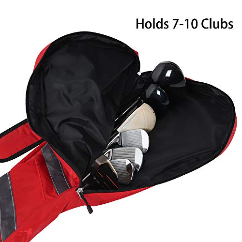 Big Teeth Golf Sunday Bag, Small Golf Bag Lightweight, Par 3 Golf Bag for A Few Clubs Driving Range, Practice with Carry Shoulder Strap Foldable Multi-Colour - color: Custom