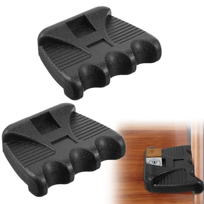 2 Pcs Black Pool Cue Holders, 3 Holes Portable Weighted Billiard Cue Racks with Chalk Holders, Non-Slip Rests for Pool Tables