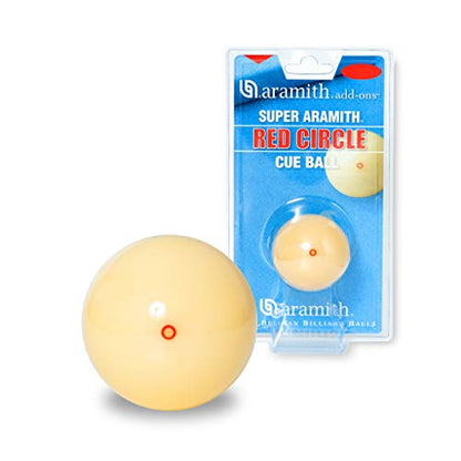 Aramith Super Pool Cue Ball 2 1/4" with Red Circle in a Blister
