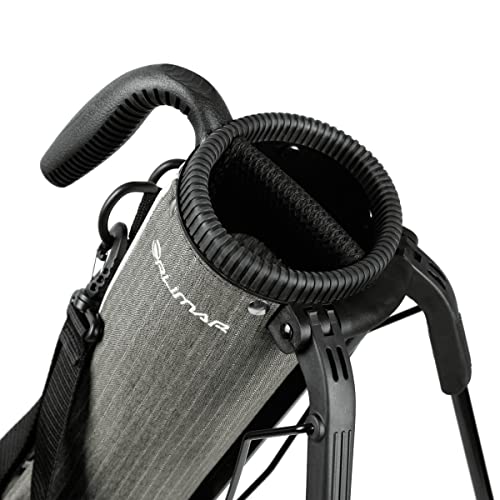 Orlimar Pitch ’n Putt Lightweight Sunday Golf Bag with Stand, Ultra-Light Carry Design, Two-Way Divider Top, Shoulder Strap, Compact Carry Golf Bag for Men & Women - color: Smoke Gray