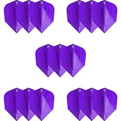 Target Darts 5 x Sets of ID Pro. Ultra Dart Flights - 15 Dart Flights in Total - No. 2/ No. 6 Flight Designs Sizes in 11 Colours - color: Purple, size: No.6