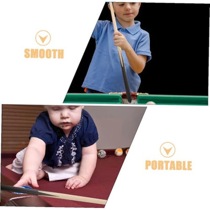 3pcs Mini Hardwood Pool Cue Sticks for Short Billiard Cue for Portable Practice and Family Game Accessories