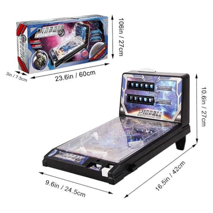 Desktop Pinball Machine Shooting Toy, Arcade Electronic Pinball Game, Cool Retro Tabletop Machine for Kids, Christmas Pinball Gifts with Scoreboard for Friends Boys Girls