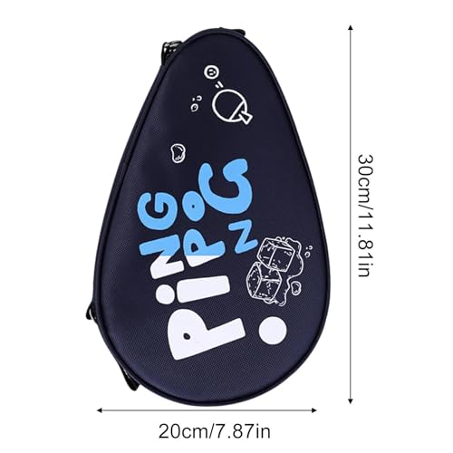Table Tennis Racket Bag - Waterproof Hard Storage Case,Adjustable Strap Table Tennis Bat Protector with Ball Compartment,for Equipment Accessories Gym Sports Athlete Men Women Travel