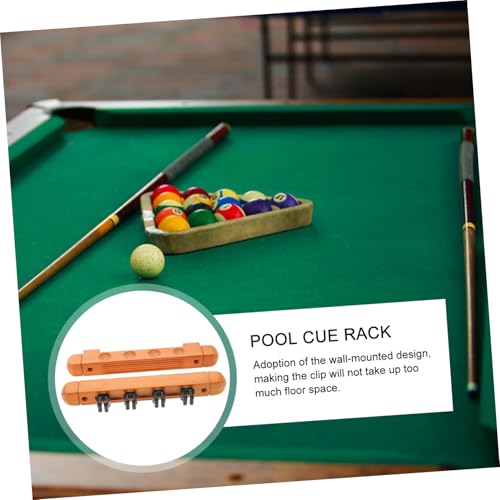 Outanaya Pcs Wall Mount Cue Rack Pool Stick Rack Wooden Billiard Cue Holder Wall-mounted for Billiards