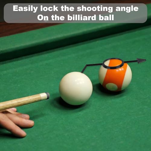 Penitue Billiards Aiming Trainer for 2-1/4" Pool Balls, Cue Shot Aiming Aid & Angle Trainer Random Color Billiard Practice Accessories