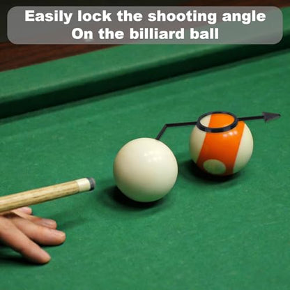 Penitue Billiards Aiming Trainer for 2-1/4" Pool Balls, Cue Shot Aiming Aid & Angle Trainer Random Color Billiard Practice Accessories