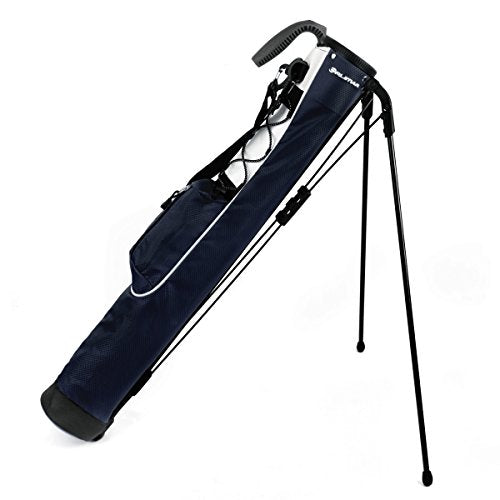 Orlimar Pitch ’n Putt Lightweight Sunday Golf Bag with Stand, Ultra-Light Carry Design, Two-Way Divider Top, Shoulder Strap, Compact Carry Golf Bag for Men & Women - color: Midnight Blue