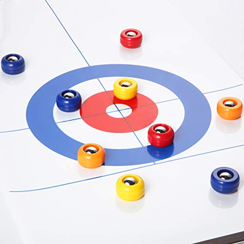 Gejoy Mini Shuffleboard Replacement Puck Tabletop Equipment Rollers Set Shuffleboard Curling Accessories - color: Red, Blue, Orange, Yellow