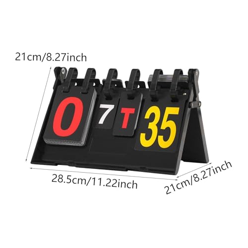 harayaa Basketball Scoreboard Tabletop Flip Match Scorekeeper Portable PVC Material Functional for Coaches Trivia Quizzes Suitable for Soccer Baseball Home