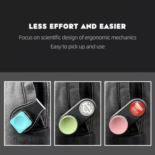 TAOM Magnetic Chalk Holder Belt Clip for Round and Square,Portable Pool Cue Chalk Holder with Silicone Clip,Silent Chalk Holder Pool Billiards,Chalk Case Pool Table Accessories - color: A-White Taom