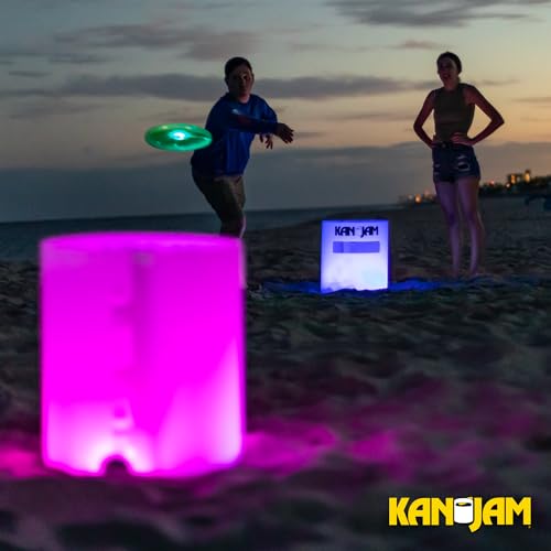 Kan Jam Disc Toss Game - American Made Outdoor Game for The Backyard, Beach, Park, Tailgates - Original, Illuminate, Pro, Travel Edition, and Carry Bag Only - style: Illuminate - LED