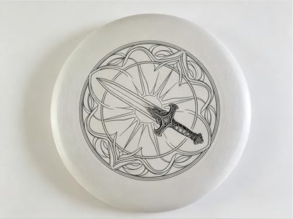Flying disc Set, 175g Outdoor Competition Flying disc, Adult Sports Flying disc, 3-piece Set, White, Weapon-Themed Design, Ideal for Outdoor Camping