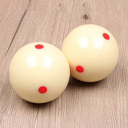 Pool Billiard Cue Ball Training Set, 2-1/4" Regulation Phenolic Resin, 6 Dot Measle & Aim Target Practice Balls, Spin & Accuracy Training Aid for Beginners & Advanced Players - color: Red 6 Dot Measle Balls