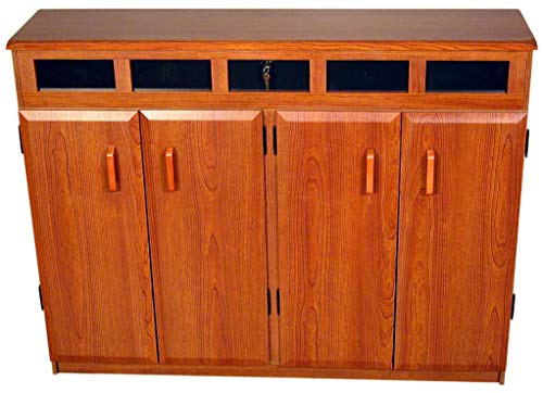 Venture Horizon Top Load Media Cabinet - Cherry - color: Cherry-finish