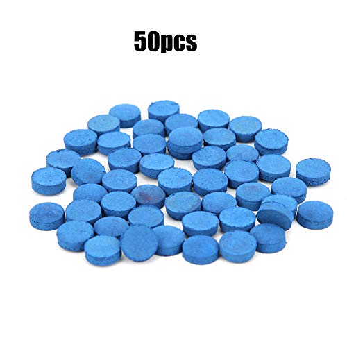 Asixxsix Pool Cue Tips, 50PCS Leather 9mm 10mm 13mm Sizes Billiard Cue Tips, Pool Tip Repair Kit with Storage Box for Snooker - size: 10mmm