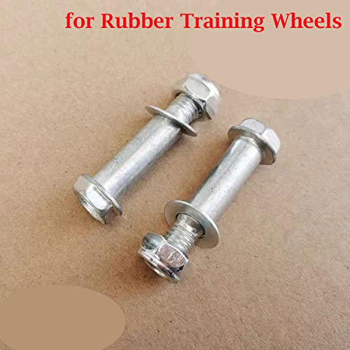 8 Set Children's Bicycle Training Wheels Mounting Screw Kit (Shoulder Bolts+Washers+Vertical Brackets+Locking Nuts) M8+M9 Screws Universal for Kids Bike Auxiliary Wheel Stabiliser Support