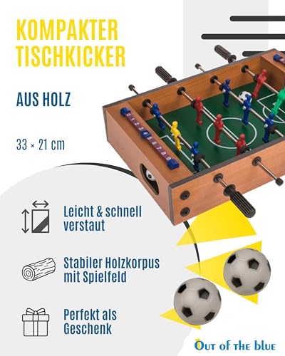 Wooden Tabletop Football, Kicker, ca. 33 x 21 cm