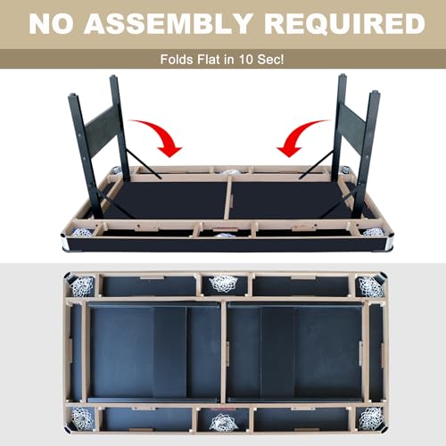 Seydrey 6-Foot Portable Foldable Pool Table with All Accessories – Compact Billiards Table for Home, Game Room, Apartment - color: Single