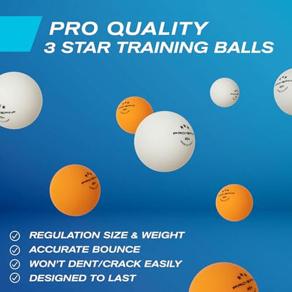 PRO-SPIN Portable Ping Pong Set with Retractable Ping Pong Net for Any Table, All-in-One Table Tennis Set with Ping Pong Paddles, Balls & Case, Table Top Family Game - color: 2-Player Set | Active Red