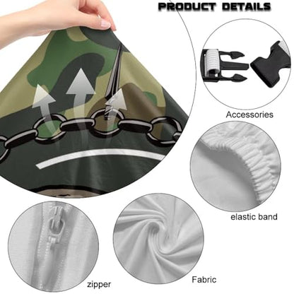Gothic Skull Camo Gaming Chair Cover Universal Space with Armrest Breathable Stretch Racing Computer Chair Slipcover Non Slip Removable Office Armchair Cover for Swivel Chairs Boss Chairs - color: Gothic Skull Camo