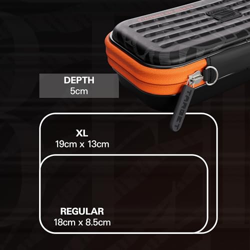 Target Darts Raymond van Barneveld Ghost Series Takoma Wallet, Regular – Darts Case, Black/White Storage Cases, Zipper Dart Holder, Professional Accessories – Holds 3 Fully Assembled Darts - style: Regular Wallet