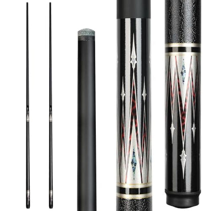 AKLOT Fiberglass Graphite Composite 2 Billiard Pool Cue Sticks 20oz 58inch 13 MM Cue Tip One-Piece Pool Cue Low-Deflection Billiard Cue for Home & Bar Play