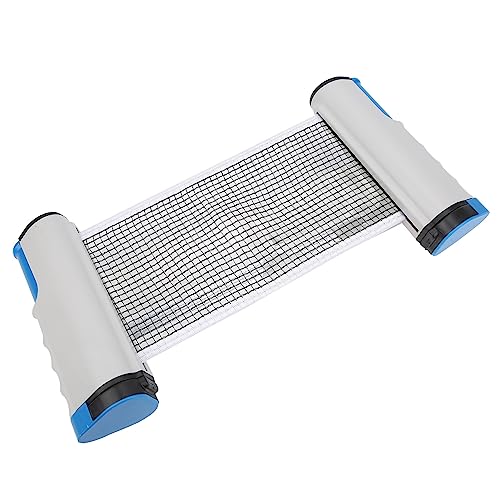 Precise Table Tennis Net Retractable Training Set for Portable Telescopic Grid for Adults and Kids, Plastic, 66.9x5.5 in, 1 Pc - color: Blue Gray