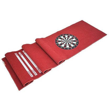 Non-Slip Darts Mat with Throwing Lines, Professional Rubber Dart Carpet Dart Floor Mat, Suitable for Indoor Halls, Rooms, Bars, Dart Courts, 118 X26in