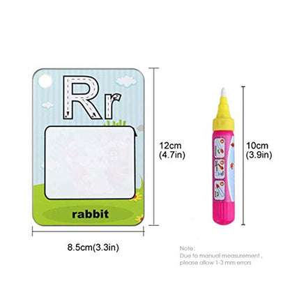 Coolplay A-Z 26 Alphabet Water Cards, Children Drawing Card for Kids Educational Toys for Travel - style: letter cards