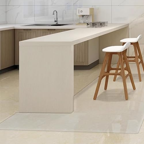 Clear PVC Floor Mat 0.08inches/2mm Thick Non-Slip Waterproof Desk & Floor Protector for Office, Kitchen, Gym - Anti-Scratch, Heavy-Duty, Easy Clean for Home, Pets(20x''24'') - size: 20x''24''