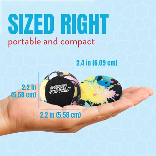 Activ Life The Ultimate Water Skip Balls, Water Bouncing Ball for Swimming Pool, Beach Toys for Friends, Family, Kids and Adults - style: Splatter