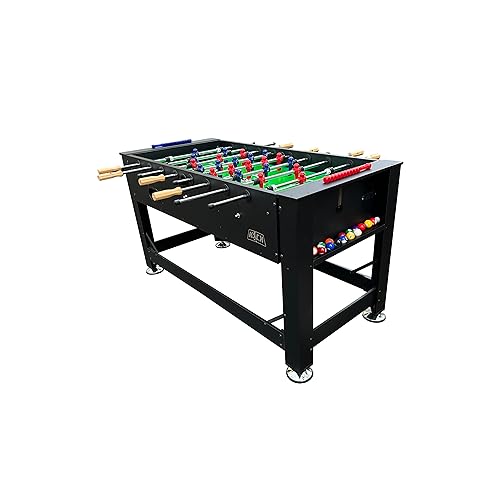 KICK Dyad 55" 2-in-1 Multi-Game Table – Foosball & Billiards/Pool Table - color: Black