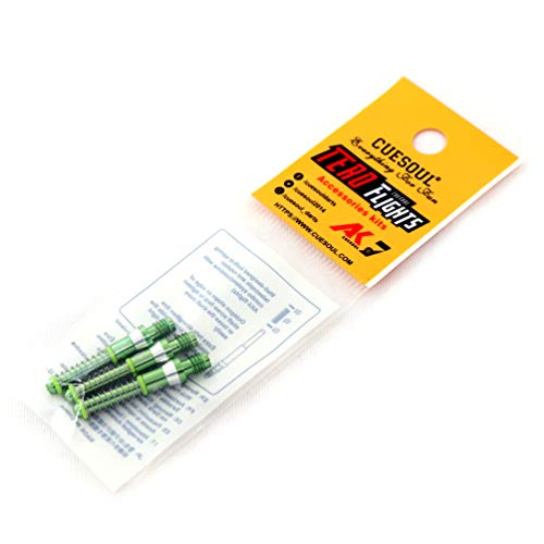 CUESOUL TERO AK7 Aluminum Dart Shafts 25.2mm Built-in Spring Telescopic for Steel Tip Darts and Soft Tip Darts - color: Green