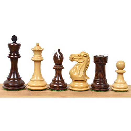 RoyalChessMall -4.1" Pro Staunton Wooden Chess Pieces Only Set - Weighted Rosewood - style: Rosewood