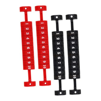 Toddmomy 4Pcs Foosball Score Keepers Durable Table Football Scoring Counters Black Red Lightweight Design for Easy Use for Desktop Games and Fun Competitions