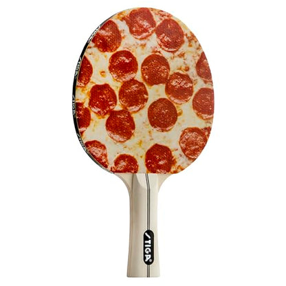 STIGA Pizza Table Tennis Paddle – Recreational Ping Pong Racket for Beginners, Kids & Family Fun, 5-Ply Wood Blade, Flared Handle