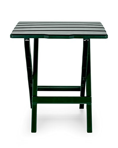Camco 51691 Green Large Adirondack Portable Outdoor Folding Side Table, Perfect for The Beach, Camping, Picnics, Cookouts and More, Weatherproof and Rust Resistant