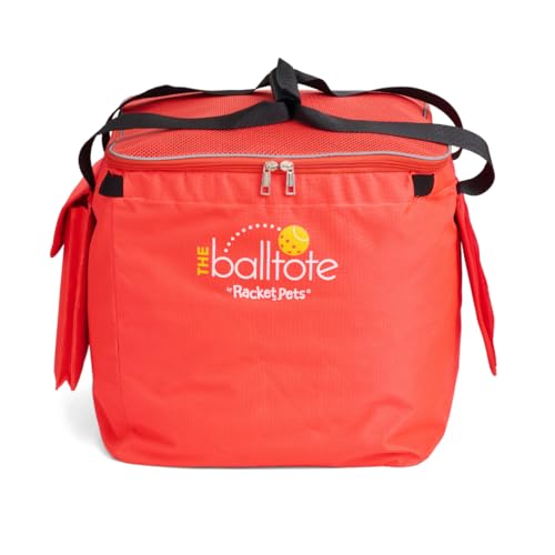 Racket Pets The Ball Tote - Replacement Bag for Tennis and Pickleball Pro Teaching Cart Hopper, Large Tote Bag For 150 Tennis Balls or 100 Pickleballs, Frame Not Included - color: Orange
