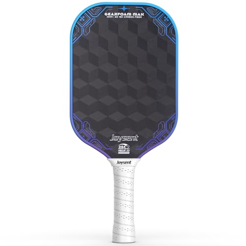 3D-T700-18K Carbon Fiber Pickleball Paddle with 14mm Foam Core, USAPA Approved Premium Pickle Ball Racket Set with Enhanced Spin, Balance Control & Power, Gearfoam Max - color: Blue-Purple