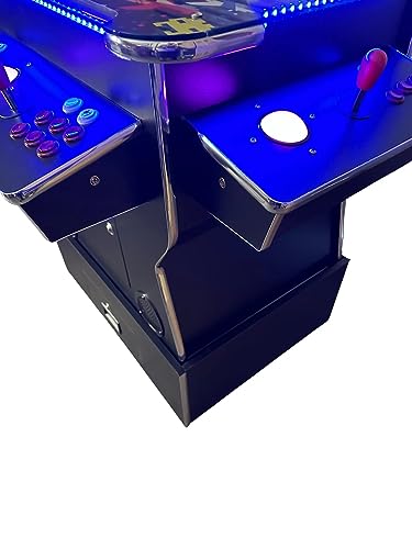 Top Us Video Arcades Full Size Commercial Grade Cocktail Arcade Machine Games Lift Up / Tilt Screen 4600 Games 26.5 Screen with Riser Tempered Glass 2 Stools Included 5 Year Warranty Black