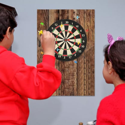 Wood Grain Dart Board Wall Protector Dartboard Surround Wall Protector Felt Dartboard Wall Protection Self-Adhesive Spliced Wall Surround Board Dart Board Backing Felt Wall Tiles Cork Board